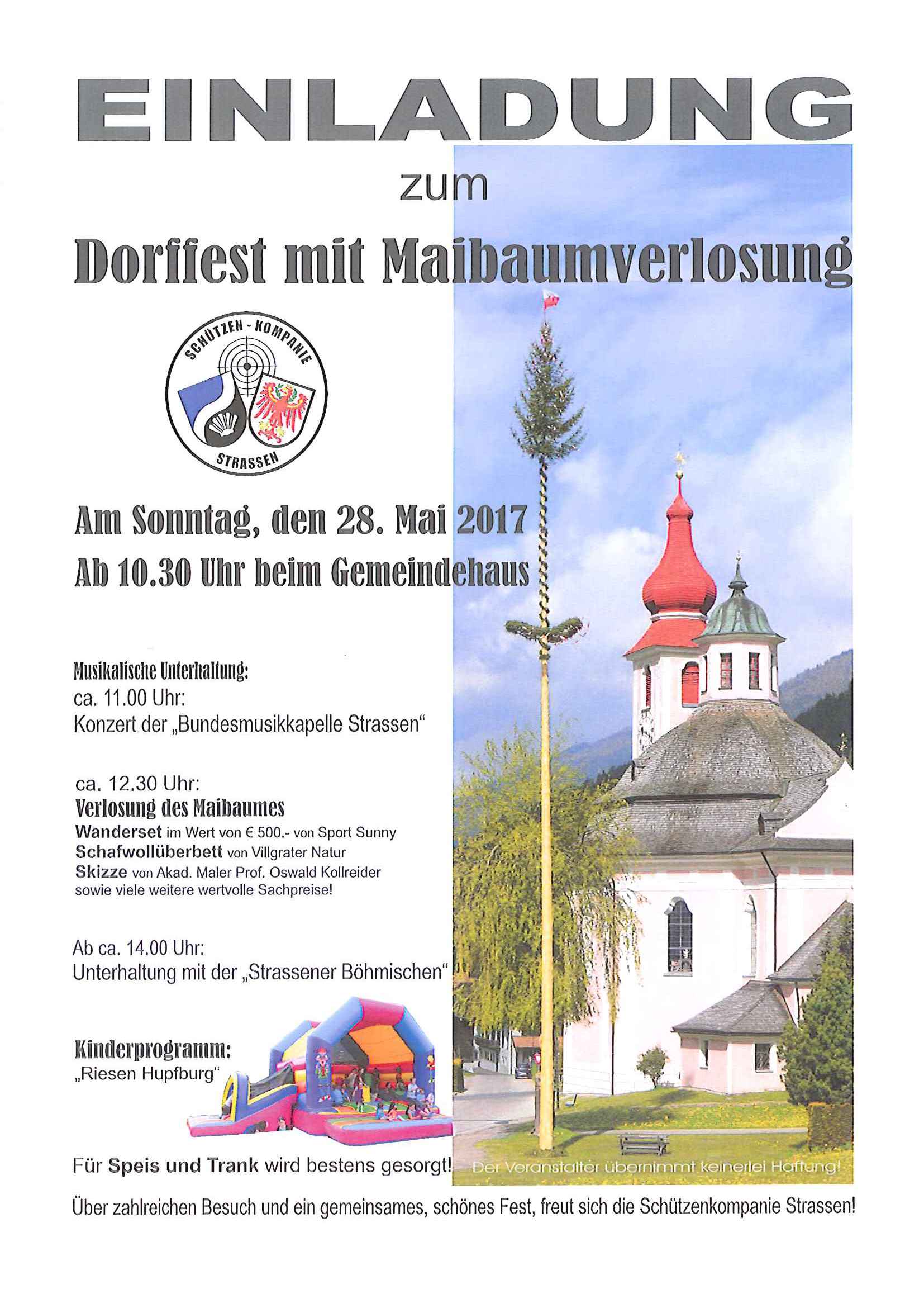 Dorffest mit Maibaumverlosung