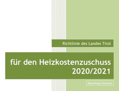 Heizkostenzuschuss 2020/21