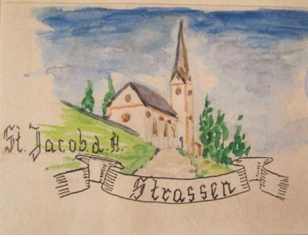 Aquarell von Hans L. Vielhauer - Pfarrer